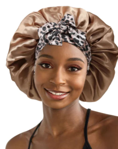 Trendy Double Satin Women's Hair Care Cap - Curly Luxe