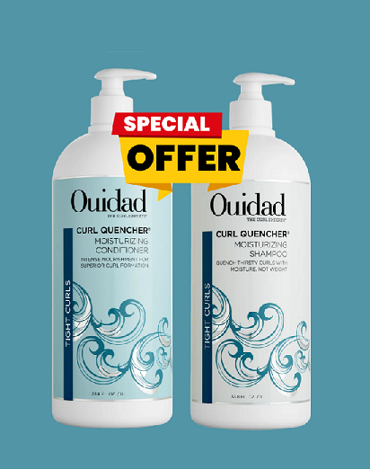 Ouidad Curl Quencher Moisturizing Shampoo & Conditioner - Curly Luxe