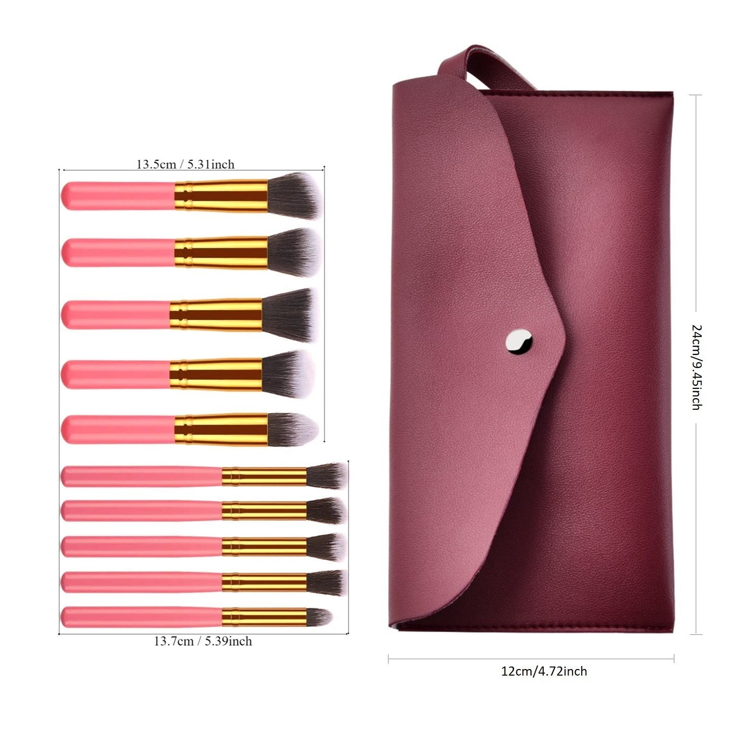 Travel Set Mini Makeup Brush Set - Curly Luxe