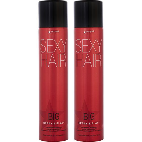 Sexy Hair Concepts Big Sexy Hair Spray and Play Volumizing Hair Spray 10oz (2 PACK) - Curly Luxe