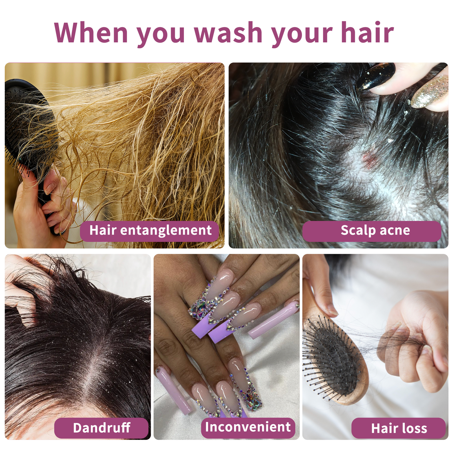Silicone Scalp Massager - Curly Luxe