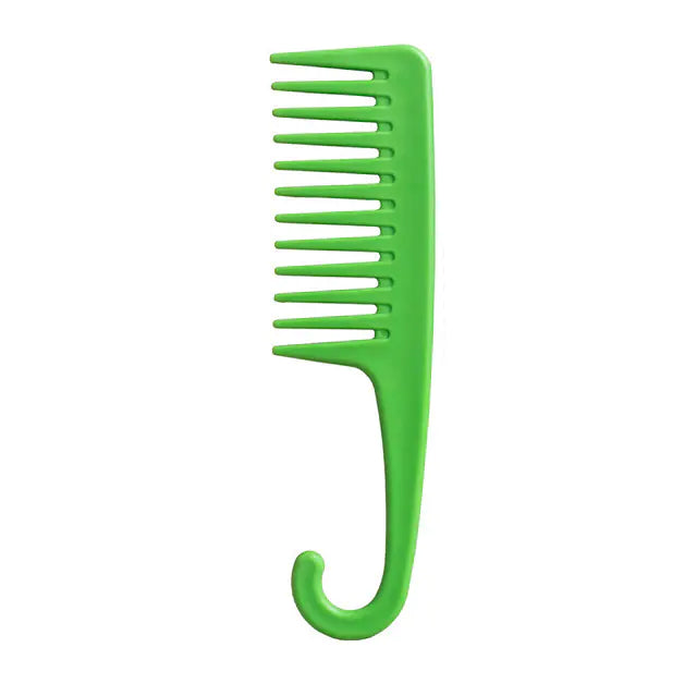 Curved Hook Wide Tooth Comb for Curly Hair Care - Curly Luxe