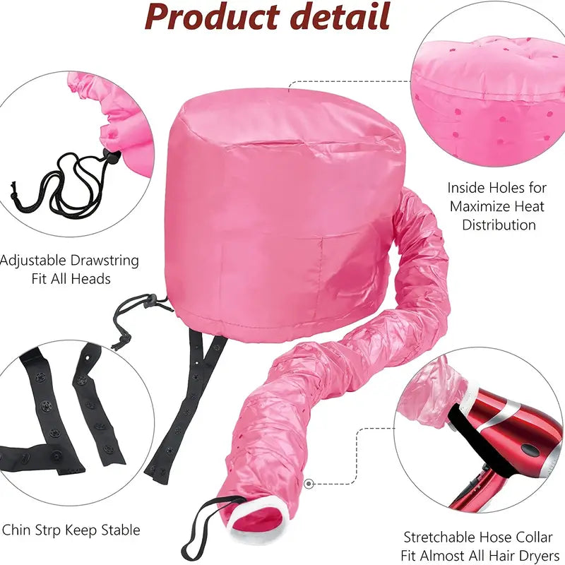 Soft Hooded Hair Dryer Attachment for Curly Hair Care - Curly Luxe