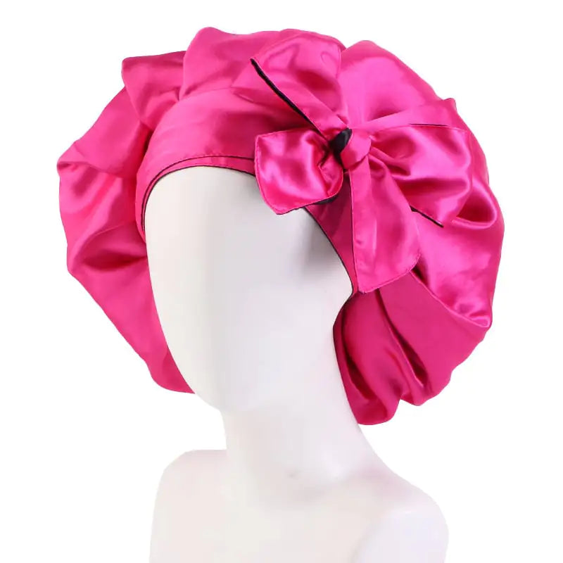 Trendy Double Satin Women's Hair Care Cap - Curly Luxe