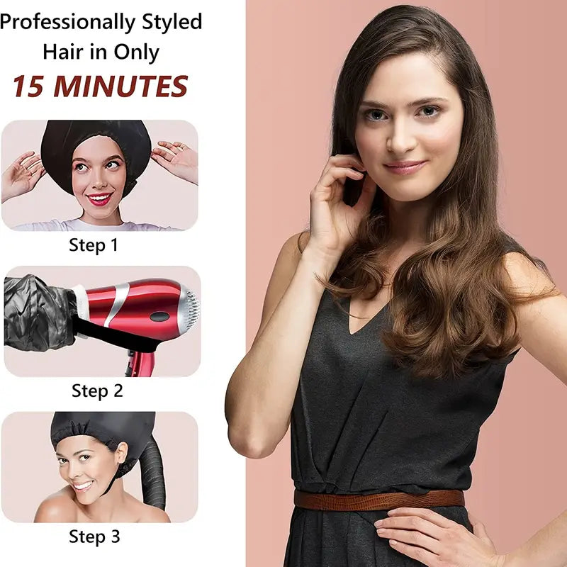 Soft Hooded Hair Dryer Attachment for Curly Hair Care - Curly Luxe
