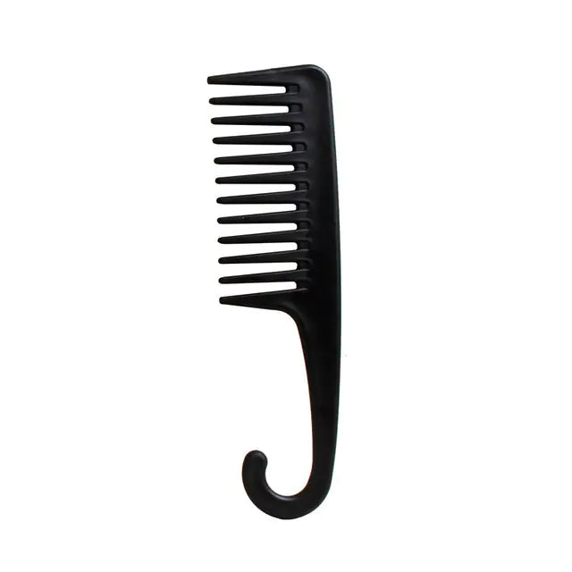 Curved Hook Wide Tooth Comb for Curly Hair Care - Curly Luxe