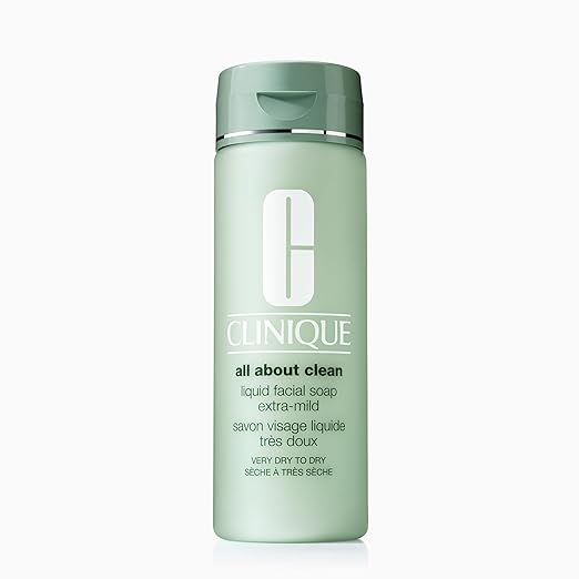 Clinique All About Clean Liquid Facial Soap Extra Mild 6.7oz - Curly Luxe