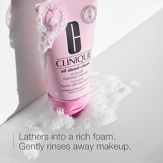 Clinique All About Clean Rinse-Off Foaming Face Cleanser Mousse 5oz - Curly Luxe