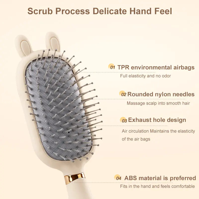 Large Air Cushion Comb for Women's Long Hair Care - Curly Luxe