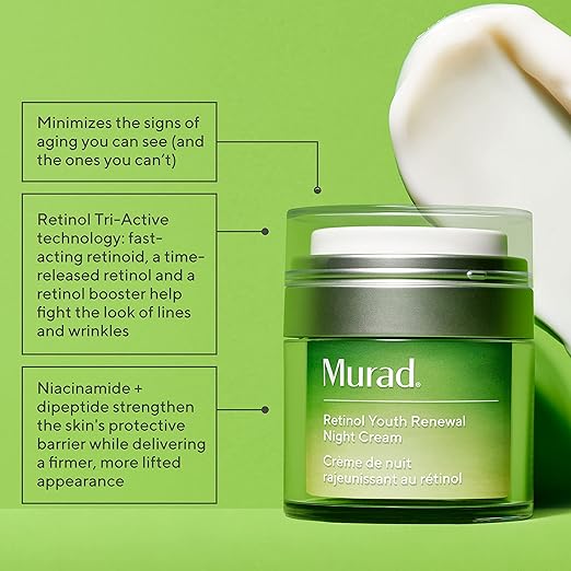 Murad Retinol Youth Renewal Night Cream 1.7oz - Curly Luxe
