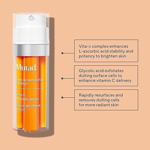 Murad Environmental Shield Vita-C Glycolic Brightening Serum 1oz - Curly Luxe