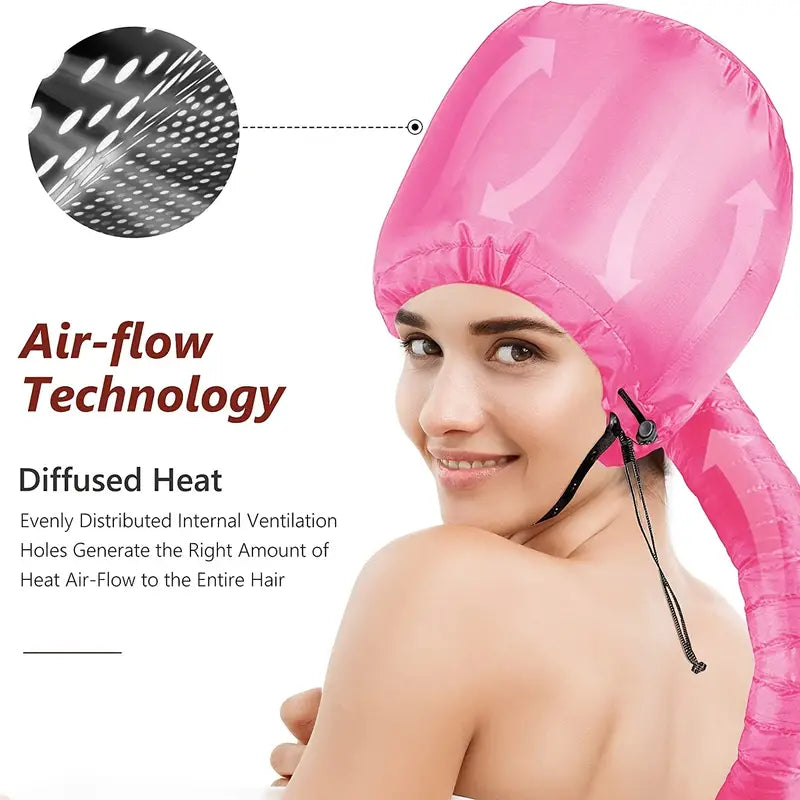 Soft Hooded Hair Dryer Attachment for Curly Hair Care - Curly Luxe