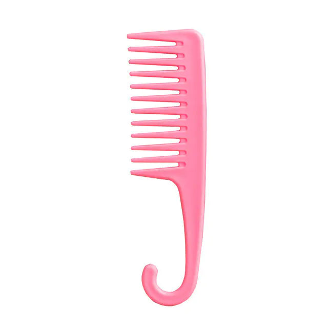 Curved Hook Wide Tooth Comb for Curly Hair Care - Curly Luxe