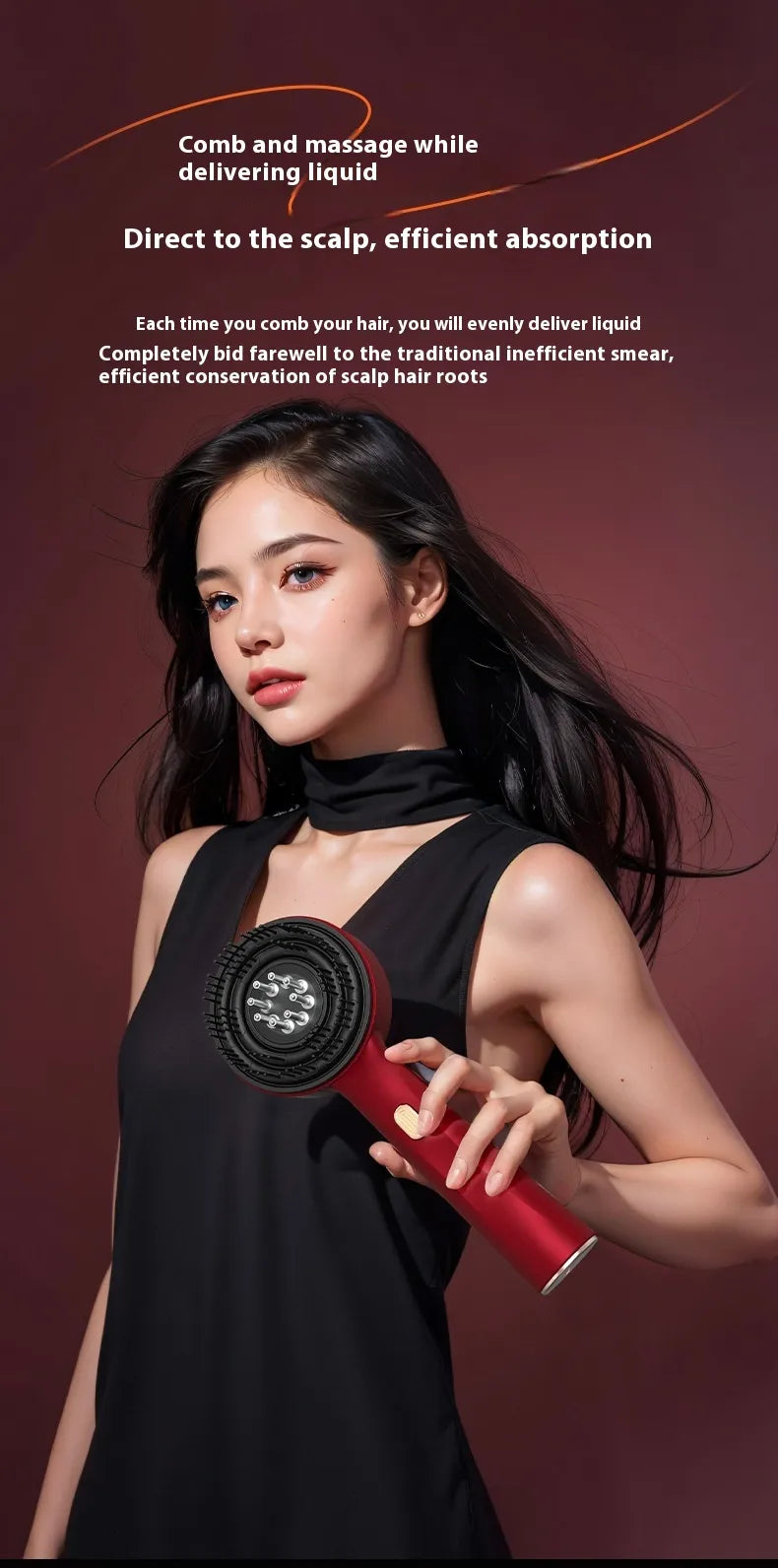 Electric Scalp Massage Comb – Red Light & Hair Care - Curly Luxe
