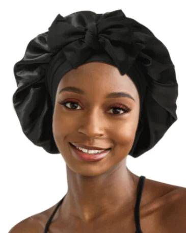 Trendy Double Satin Women's Hair Care Cap - Curly Luxe