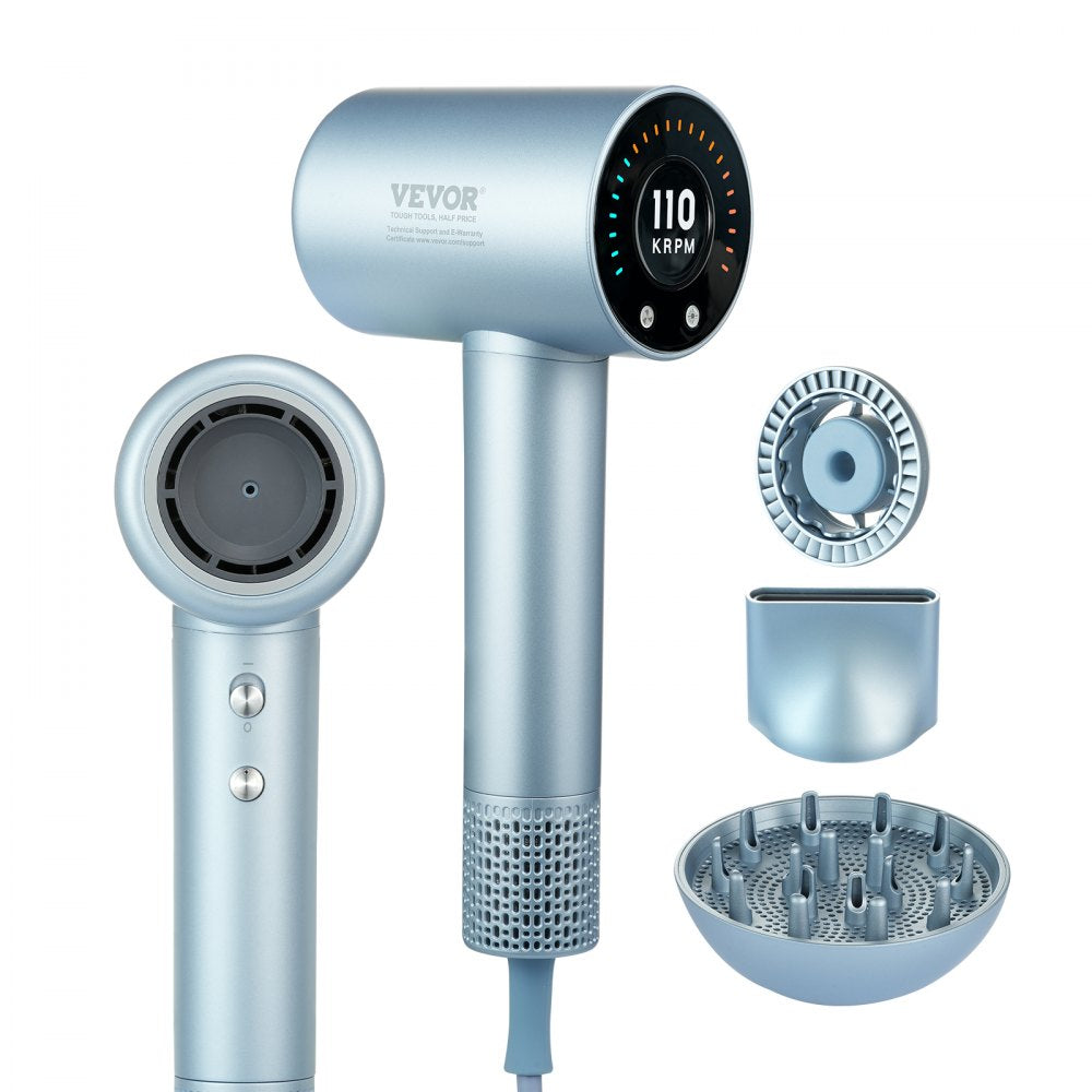 VEVOR High-Speed Hair Dryer with Diffuser – 105,000RPM Motor, Negative Ions - Curly Luxe