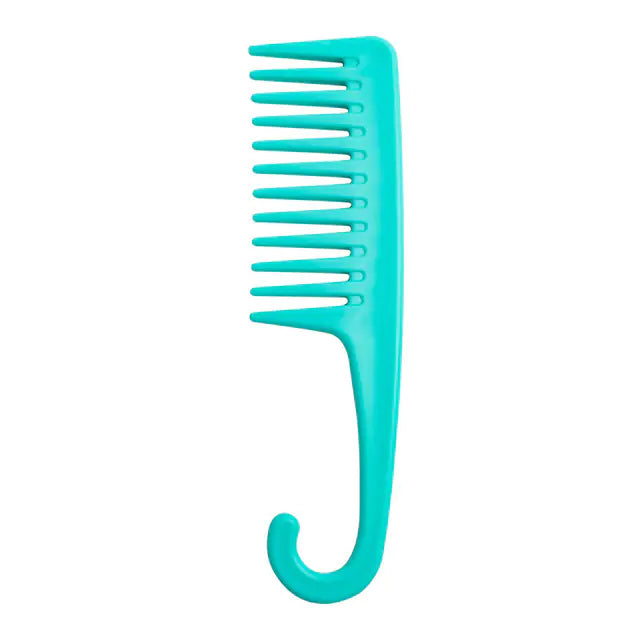 Curved Hook Wide Tooth Comb for Curly Hair Care - Curly Luxe