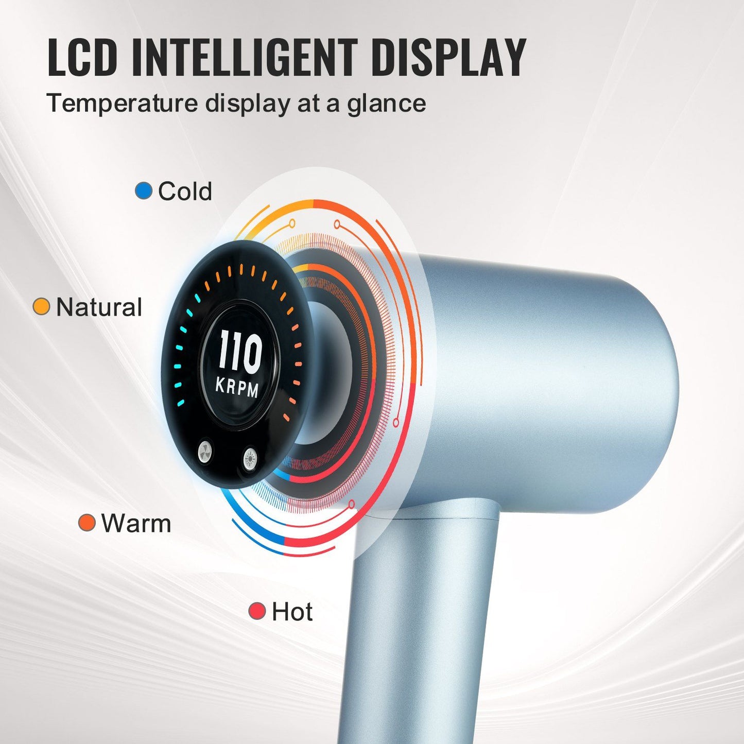 VEVOR High-Speed Hair Dryer with Diffuser – 105,000RPM Motor, Negative Ions - Curly Luxe