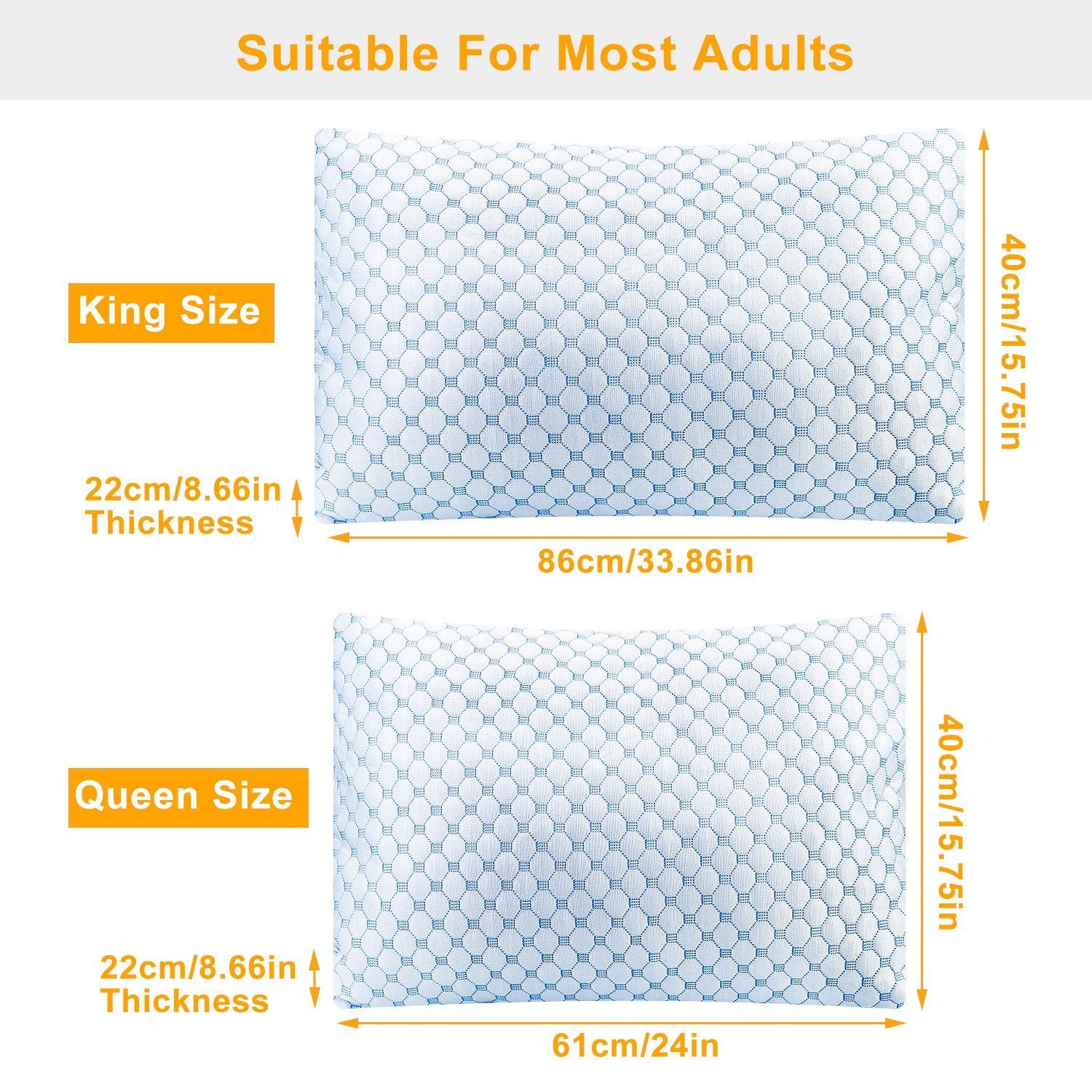 Cooling Memory Foam Pillow - Curly Luxe