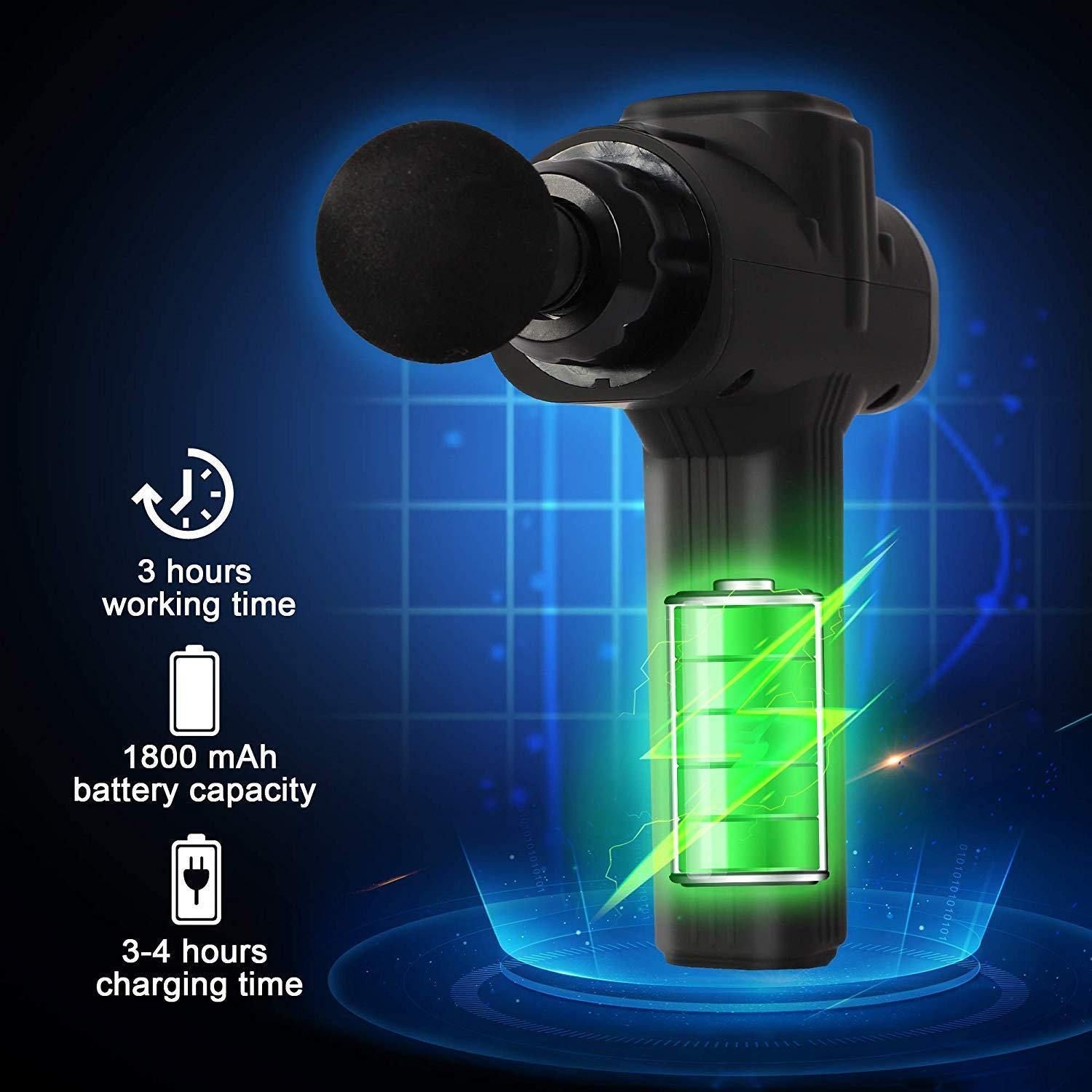 Bosonshop Percussion Massage Gun Deep Tissue Percussion Muscle Massager - Curly Luxe