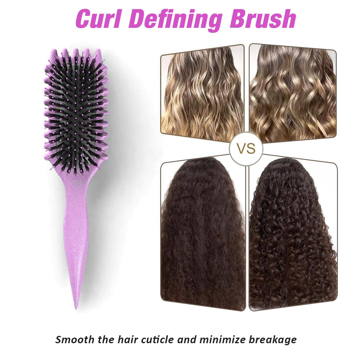 Curl Defining Brush - Purple - Curly Luxe