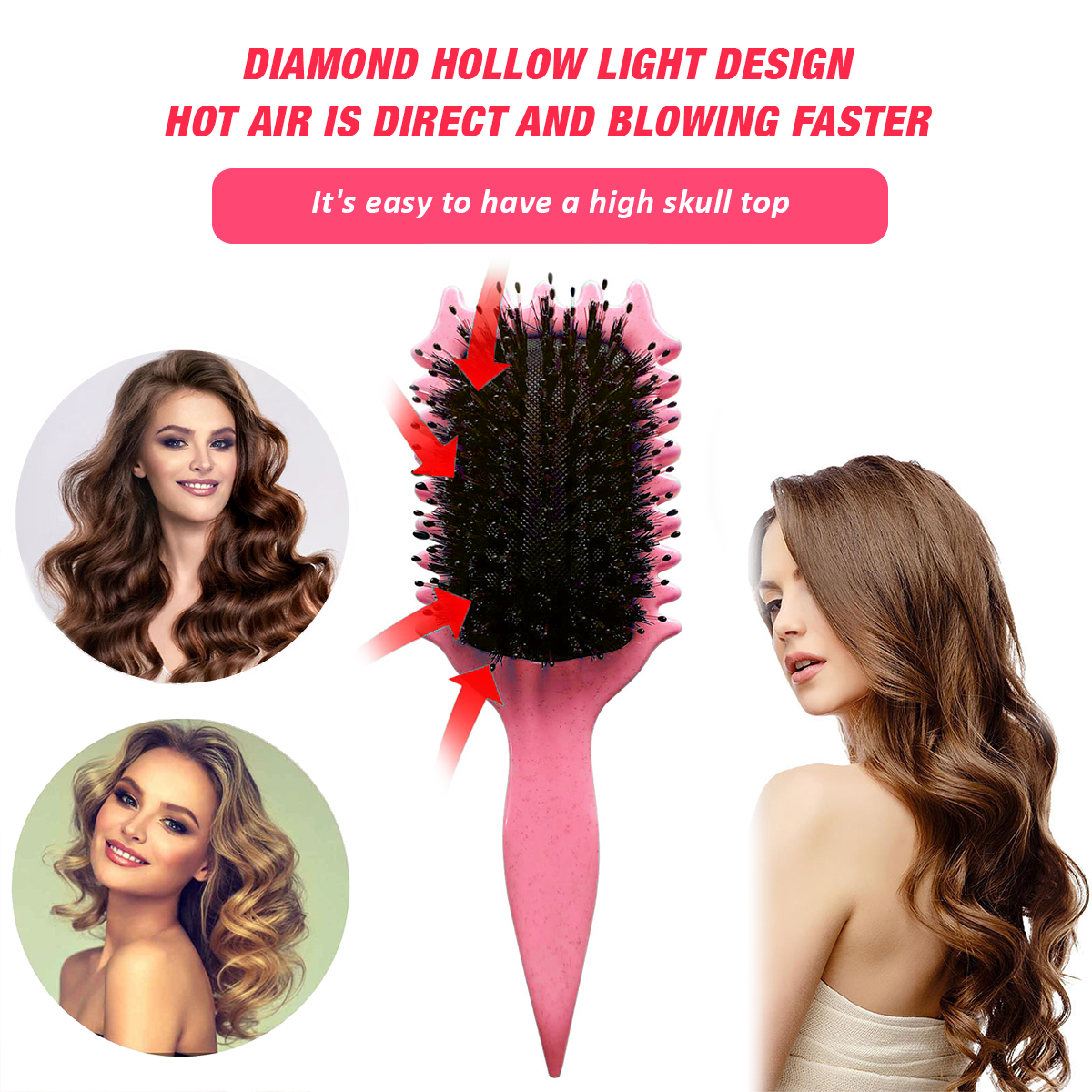 Curl Defining Brush - Pink - Curly Luxe