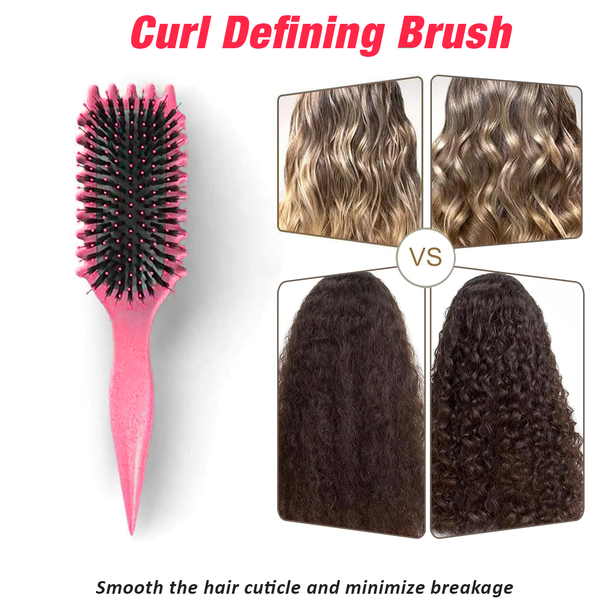 Curl Defining Brush - Pink - Curly Luxe