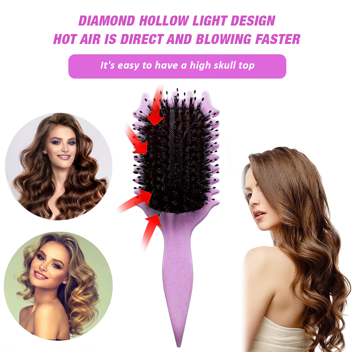 Curl Defining Brush - Purple - Curly Luxe
