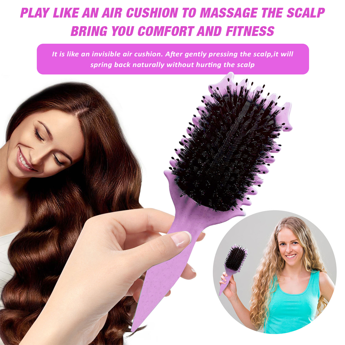 Curl Defining Brush - Purple - Curly Luxe