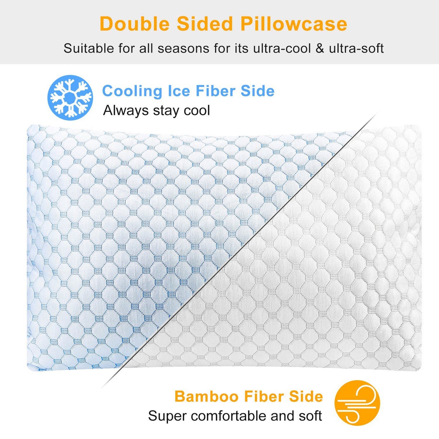 Cooling Memory Foam Pillow - Curly Luxe