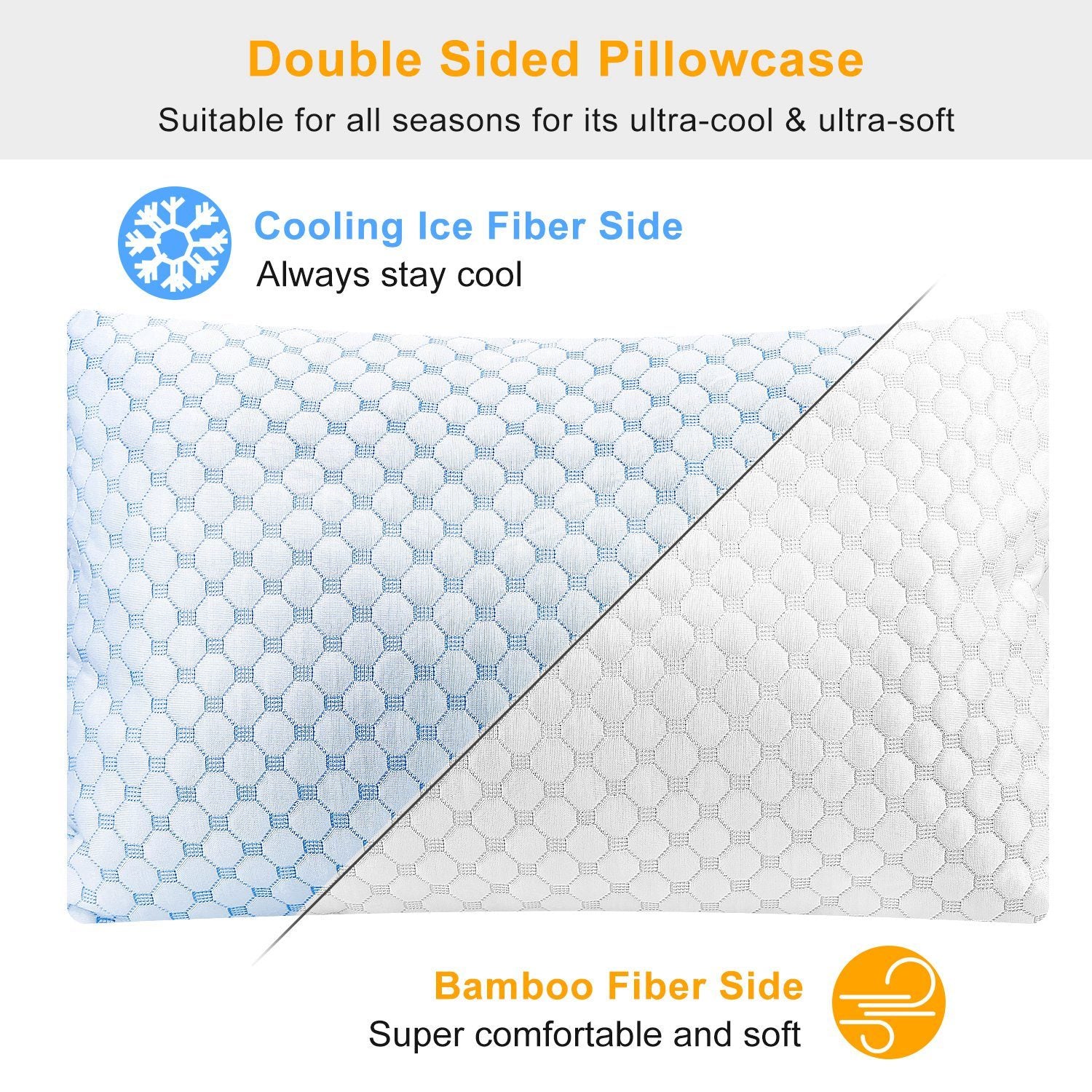 Cooling Memory Foam Pillow - Curly Luxe