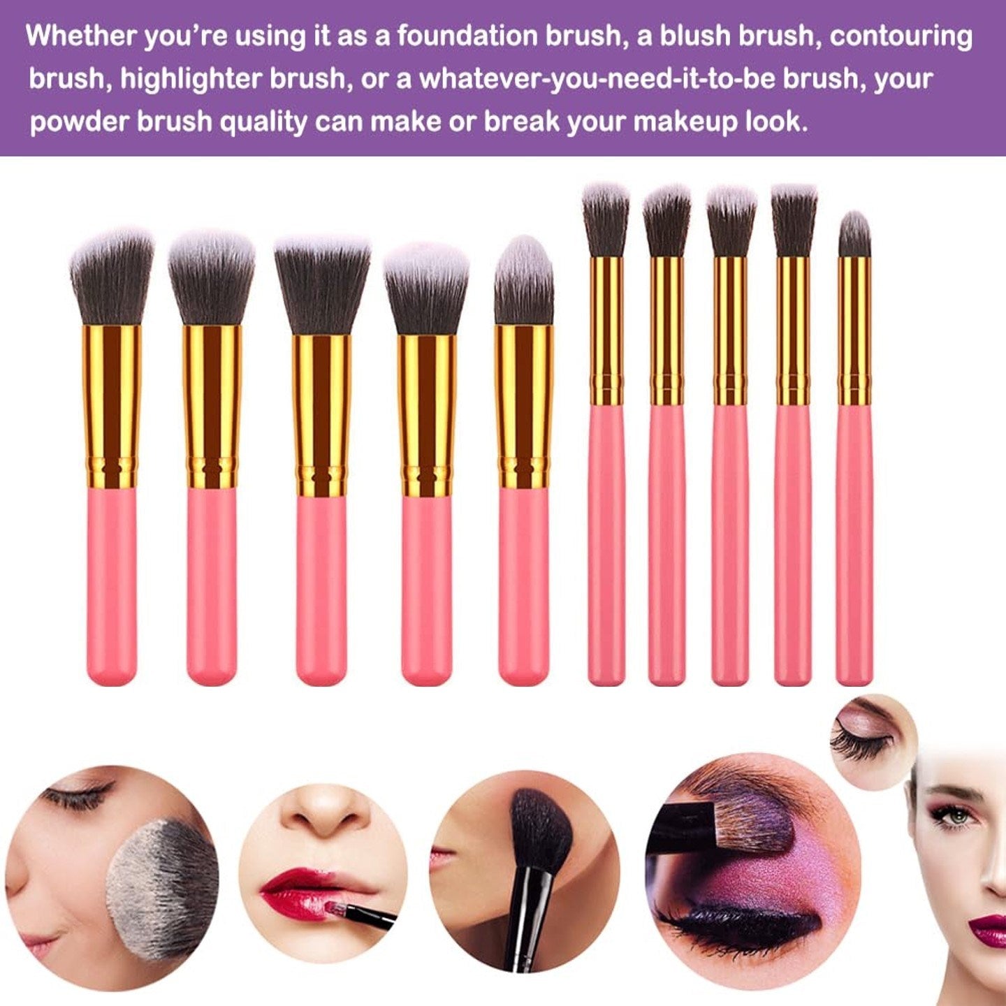 Travel Set Mini Makeup Brush Set - Curly Luxe