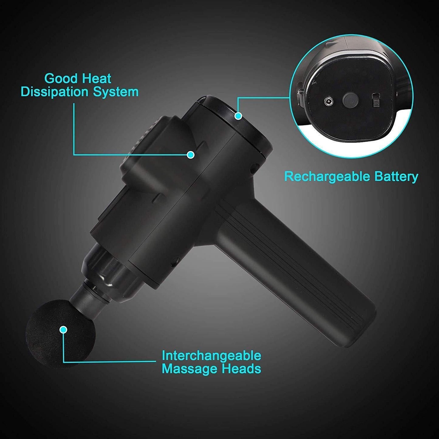 Bosonshop Percussion Massage Gun Deep Tissue Percussion Muscle Massager - Curly Luxe