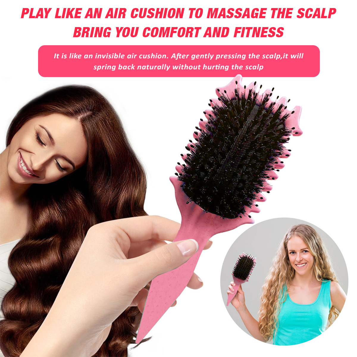 Curl Defining Brush - Pink - Curly Luxe