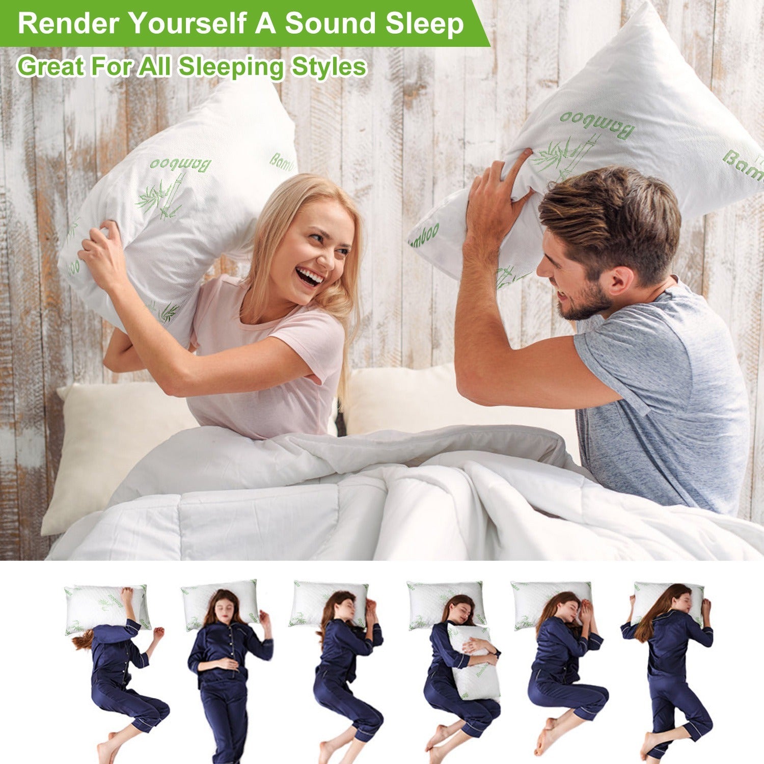 Hypoallergenic Bamboo Memory Foam Pillow - Curly Luxe