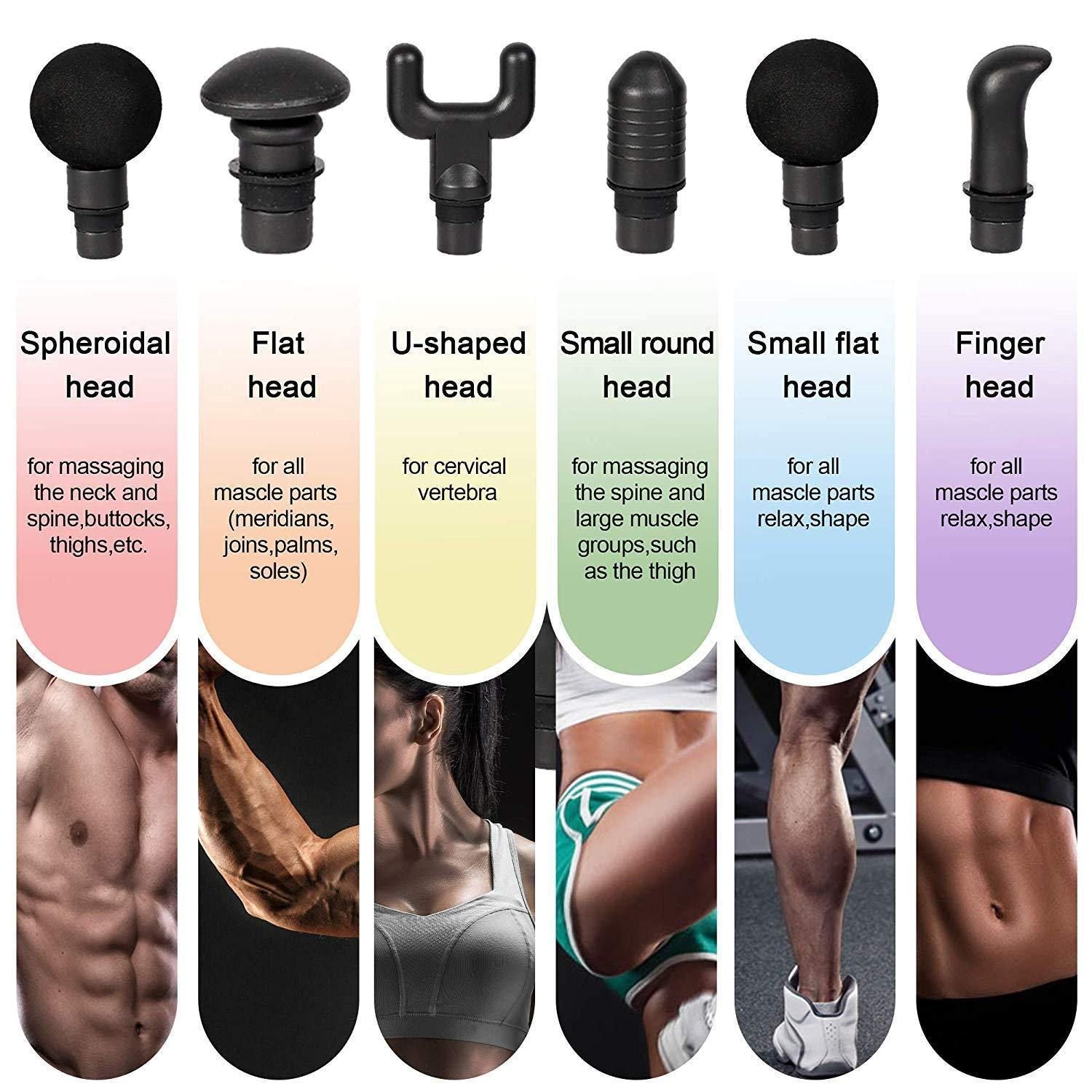 Bosonshop Percussion Massage Gun Deep Tissue Percussion Muscle Massager - Curly Luxe