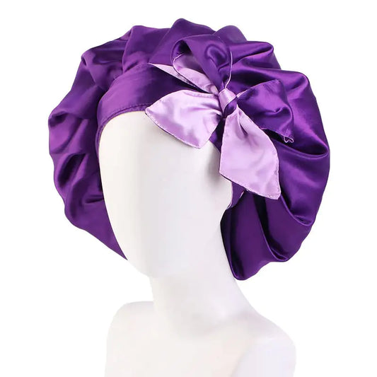 Trendy Double Satin Women's Hair Care Cap - Curly Luxe