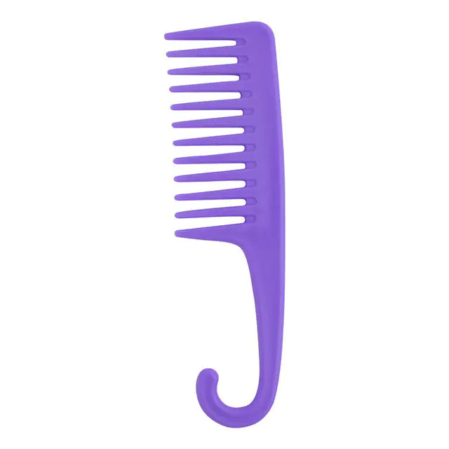 Curved Hook Wide Tooth Comb for Curly Hair Care - Curly Luxe