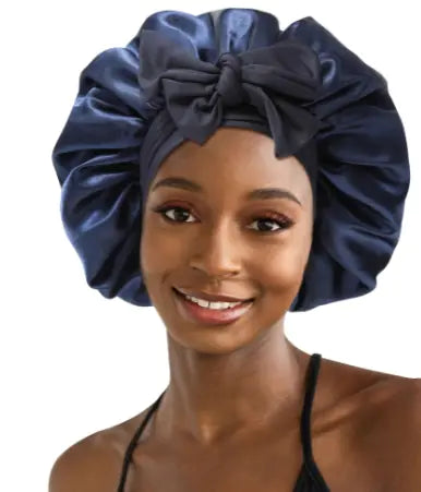 Trendy Double Satin Women's Hair Care Cap - Curly Luxe