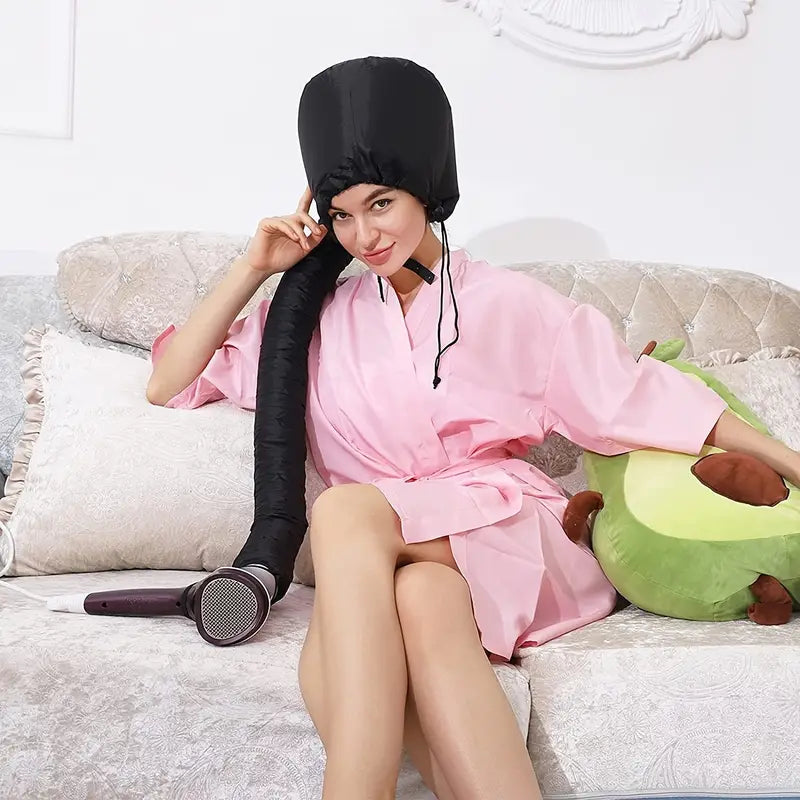 Soft Hooded Hair Dryer Attachment for Curly Hair Care - Curly Luxe