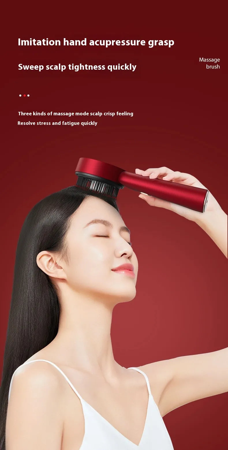 Electric Scalp Massage Comb – Red Light & Hair Care - Curly Luxe