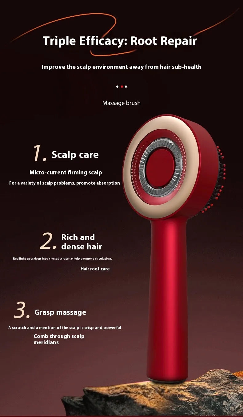 Electric Scalp Massage Comb – Red Light & Hair Care - Curly Luxe