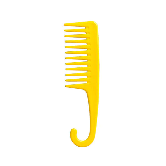Curved Hook Wide Tooth Comb for Curly Hair Care - Curly Luxe