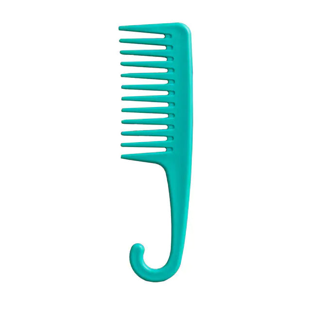 Curved Hook Wide Tooth Comb for Curly Hair Care - Curly Luxe